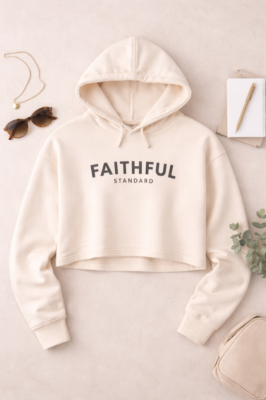 Faithful Standard Women’s Cropped Hoodie – Premium Christian Athletic Wear